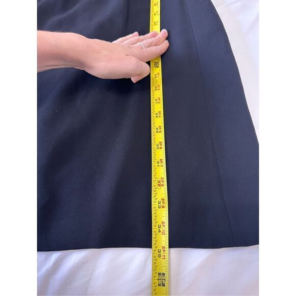 NWT Shoshanna Black Sheath Dress With Beaded-Chain Ruffle Size 6 - Picture 8 of 11